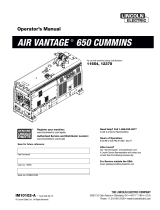Lincoln Electric Air Vantage 650 Operating instructions