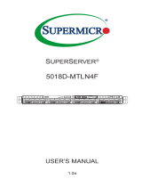 Supermicro SUPERSERVER 5018D-MTLN4F User manual