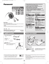 Panasonic SV-MP100V User manual