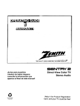 Zenith SENTRY 2 SMS1943S Operating Manual & Warranty