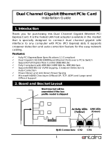 ANTAIRA Dual Channel Gigabit Ethernet PCIe Card Installation guide