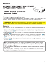 Hitachi CP-WX8750 User manual