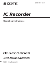 Sony ICD-MS515 Operating instructions