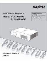 Sanyo PLC-XU106K Owner's manual