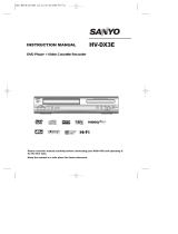 Sanyo HV-DX3E User manual