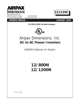 Airpax Dimensions 12/1200N Owner's manual