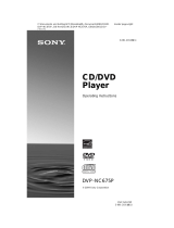 Sony DVP-NC675P Operating instructions