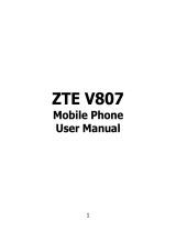 ZTE V807 User manual