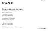 Sony MDR-EX1000 Owner's manual