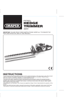 Draper Petrol Hedge Trimmer, 500mm, 22.5cc Operating instructions