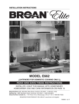 Broan Model E662 User manual