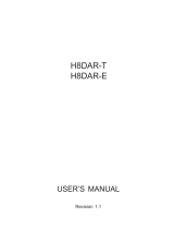 Supermicro Supero H8DAR-T User manual
