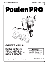 Poulan Pro PP208EPS24L Owner's manual