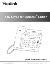 Yealink T42G-Skype for Business Edition Quick start guide