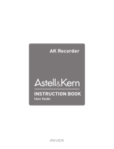 Astell & Kern AK Recorder User manual