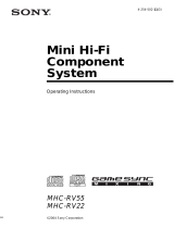 Sony MHC-RV22 Operating instructions