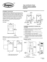 Roper RGD4516FW Dimensions Guide