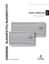 Behringer Eurodesk SL2442FX-Pro User manual
