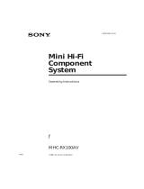 Sony MHC-RX100AV Operating instructions