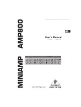 Behringer Miniamp AMP800 User manual
