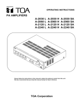 TOA A-2240 L User manual
