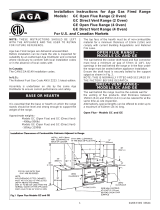 AGA GE Direct Vent Range Installation Instructions Manual