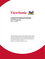 ViewSonic ViewSonic PG800W User manual