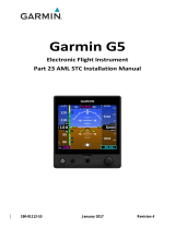 Garmin G5 Electronic Flight Instrument for Certificated Aircraft User manual