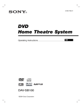 Sony DAV-SB100 Operating instructions
