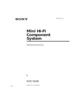 Sony MHC-RX90 Operating instructions