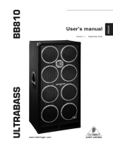 Behringer Ultrabass BB810 User manual
