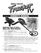 Bounty Hunter Tracker IV Owner's manual