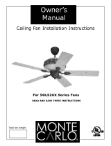 Monte Carlo Fan Company 5GL66 Series User manual
