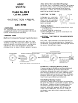 Adec Quartz Cal 5A80 Owner's manual