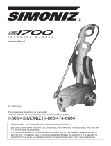 Simoniz 039-8673J (JH02) 1700 PSI 2007 User manual