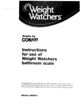Conair Weight Watchers User manual