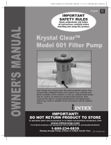 Intex Krystal Clear 601 Owner's manual