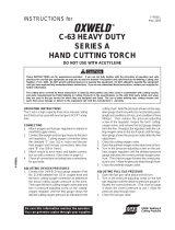ESAB OXWELD® C-63 Heavy Duty Series A Hand Cutting Torch Troubleshooting instruction