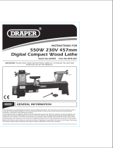 Draper Compact Digital Variable Speed Wood Lathe Operating instructions