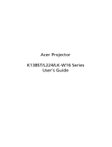 Acer K138ST User manual