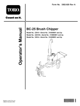 Toro BC-25 Brush Chipper User manual