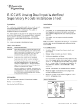EDWARDS E-IDCWS Analog Dual Input Waterflow- Supervisory Module Installation guide