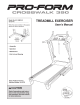 Pro-Form Crosswalk Sport 30324 User manual