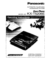 Panasonic KXT5206E Operating instructions