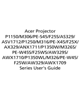 Acer P1350W User manual