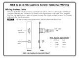 Extron One USB A to 4-pin Captive Screw Terminal Connector User manual