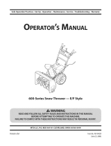 MTD 600-Series L Style Owner's manual