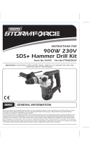 Draper Storm Force SDS+ Rotary Hammer Drill Operating instructions