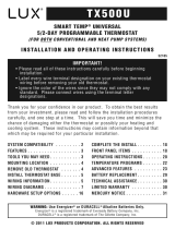 Lux Products TX500U Owner's manual