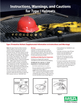 V-Gard 500 Non-Vented Hard Hat Cap Style Operating instructions
